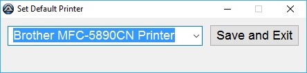 Screenshot SetDefaultPrinter