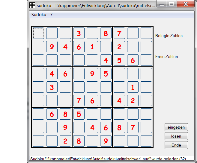 Screenshot
                    Sudoku