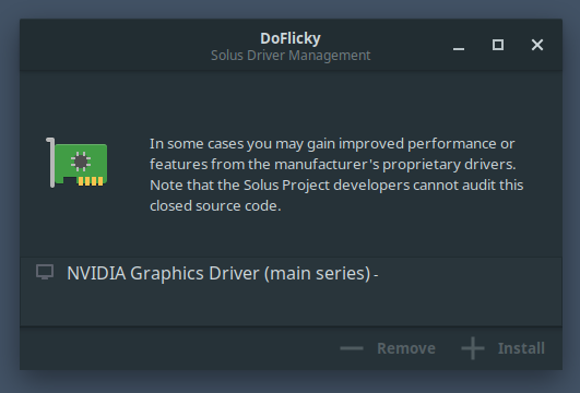 DoFlicky-Solus Driver
                      Management