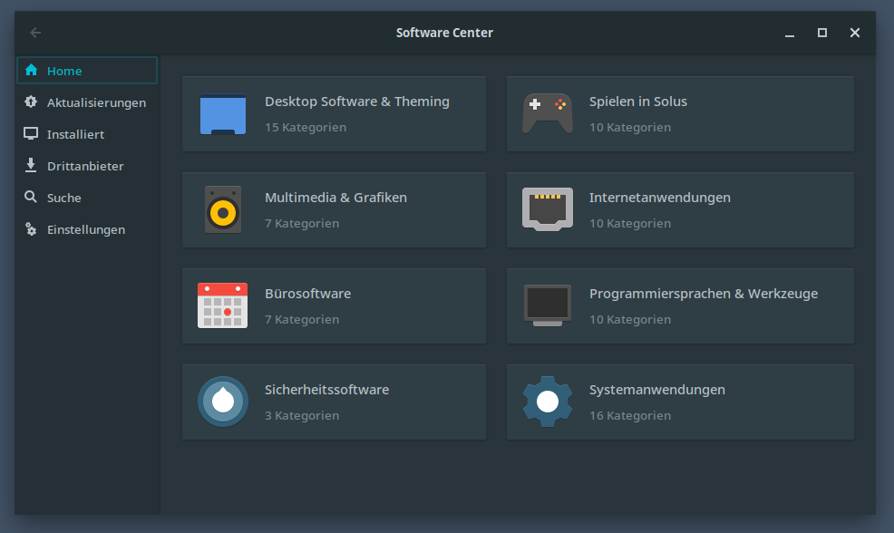 Solus Software Center