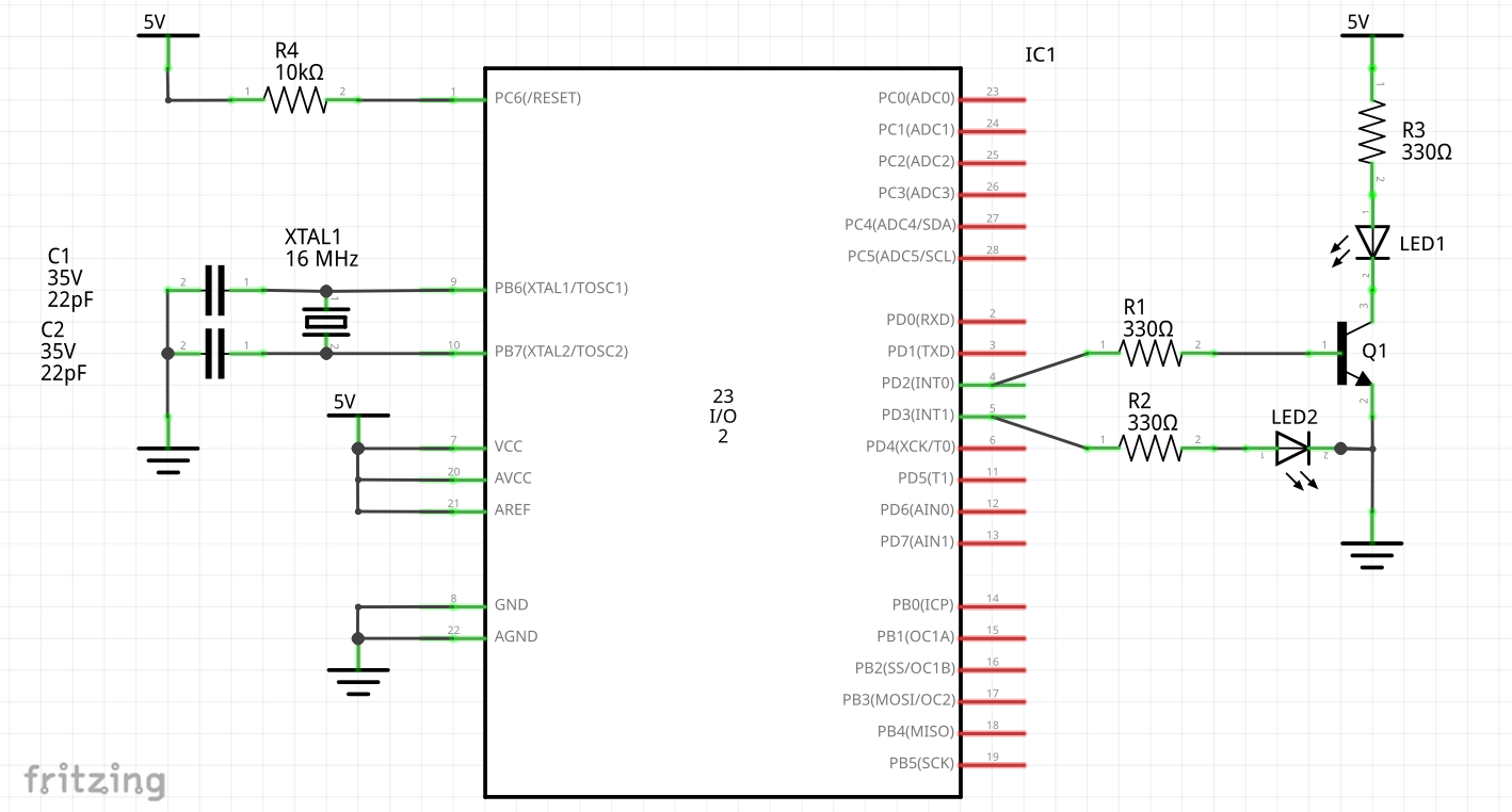 Arduino-ATmega328p-Grundbeschaltung